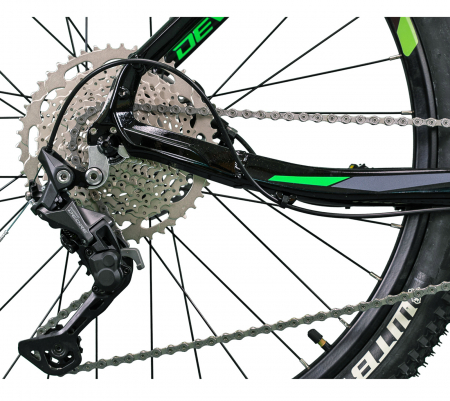 Bicicleta MTB-HT 27.5" DEVRON Riddle RM3.7, cadru aluminiu 18", manete secventiale, frane hidraulice, 20 viteze, negru/verde [5]