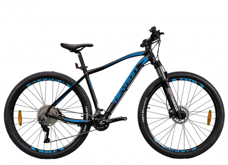 BICICLETE MOUNTAIN BIKE - Bicicleta MTB-HT 29" DEVRON Riddle RM3.9, cadru aluminiu 18", manete secventiale, frane hidraulice, 20 viteze, negru/albastru