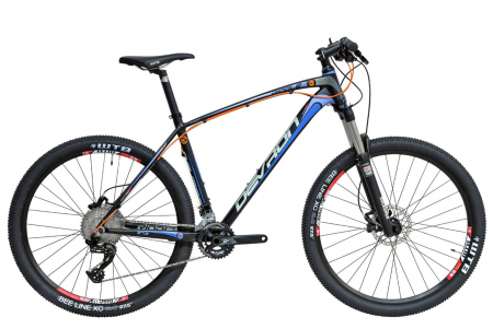 BICICLETE MOUNTAIN BIKE - Bicicleta MTB-HT 27.5" DEVRON Riddle Race R7.7, cadru aluminiu 18", manete secventiale, frane hidraulice, 22 viteze, negru