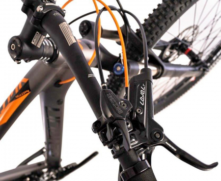 Bicicleta MTB-HT 29" DEVRON Vulcan 2.9, cadru aluminiu 18", manete secventiale, frane hidraulice, 22 viteze, gri/portocaliu [2]