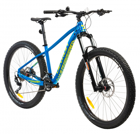 BICICLETE MOUNTAIN BIKE - Bicicleta MTB-HT 27.5" DEVRON Zerga M1.7, cadru aluminiu 16", manete secventiale, frane hidraulice, 20 viteze, albastru