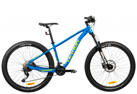 Bicicleta MTB-HT 27.5" DEVRON Zerga M1.7, cadru aluminiu 18", manete secventiale, frane hidraulice, 20 viteze, albastru [1]