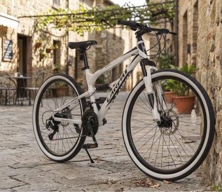 Bicicleta MTB-FS 24" CARPAT X6, cadru otel 15", manete secventiale, frane disc, 21 viteze [11]