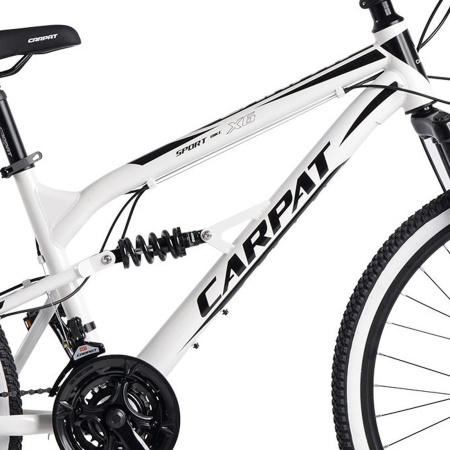 Bicicleta MTB-FS 24" CARPAT X6, cadru otel 15", manete secventiale, frane disc, 21 viteze [9]