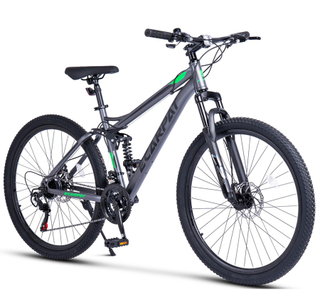 24" (varsta peste 10 ani) - Bicicleta MTB-FS 24" E-CARPAT, cadru otel 14.5", manete revoshift, frane disc, 21 viteze