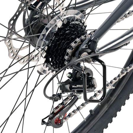 Bicicleta MTB-FS 24" VELORS Trail 2.4, cadru otel 16", manete secventiale, frane disc, 21 viteze [7]