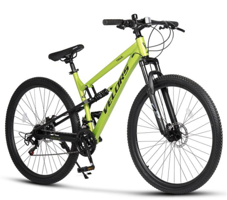 BICICLETE COPII - Bicicleta MTB-FS 24" VELORS Trail 2.4, cadru otel 16", manete secventiale, frane disc, 21 viteze