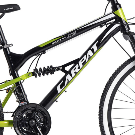 Bicicleta MTB-FS 26" CARPAT X6, cadru otel 16.5", manete secventiale, frane disc, 21 viteze [9]