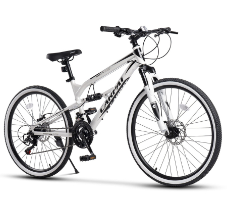 BICICLETE MOUNTAIN BIKE - Bicicleta MTB-FS 26" CARPAT X6, cadru otel 16.5", manete secventiale, frane disc, 21 viteze