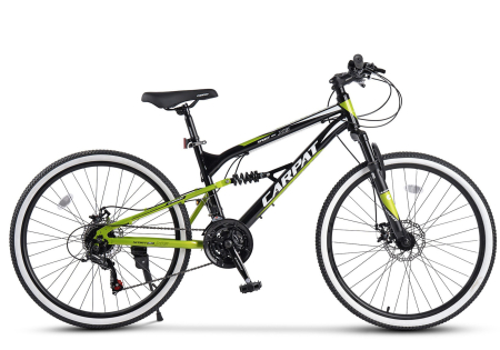 Bicicleta MTB-FS 26" CARPAT X6, cadru otel 16.5", manete secventiale, frane disc, 21 viteze [1]