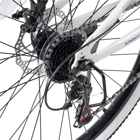 Bicicleta MTB-FS 26" CARPAT X6, cadru otel 16.5", manete secventiale, frane disc, 21 viteze [7]