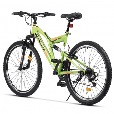 Bicicleta MTB-FS 26" RICH Alpin 2.6, cadru otel 17", frane V-Brake, 18 viteze, negru/portocaliu [2]