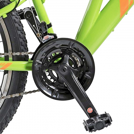 Bicicleta MTB-FS 26" RICH Alpin 2.6, cadru otel 17", frane V-Brake, 18 viteze, negru/portocaliu [5]
