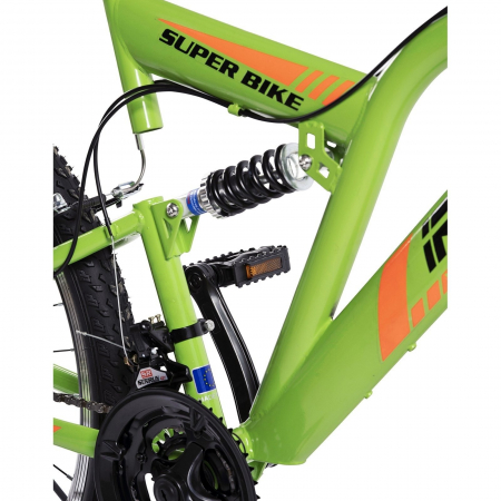 Bicicleta MTB-FS 26" RICH Alpin 2.6, cadru otel 17", frane V-Brake, 18 viteze, negru/portocaliu [8]