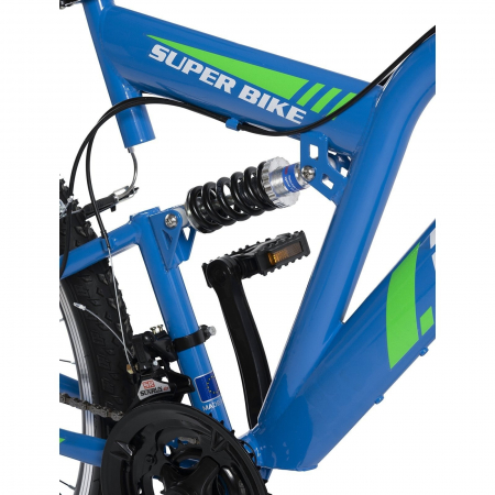 Bicicleta MTB-FS 26" RICH Alpin 2.6, cadru otel 17", frane V-Brake, 18 viteze, negru/portocaliu [8]