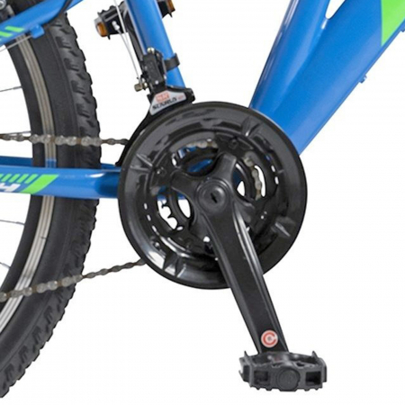 Bicicleta MTB-FS 26" RICH Alpin 2.6, cadru otel 17", frane V-Brake, 18 viteze, negru/portocaliu [5]