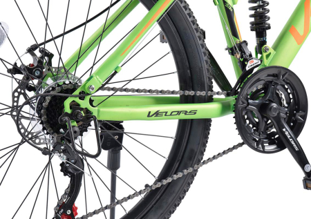 Bicicleta MTB-FS 26" VELORS Earth, cadru otel 17", manete secventiale, frane disc, 21 viteze [8]