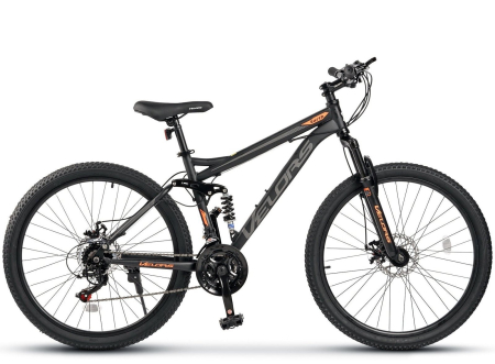 Bicicleta MTB-FS 26" VELORS Earth, cadru otel 17", manete secventiale, frane disc, 21 viteze [1]