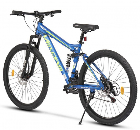Bicicleta MTB-FS 26" VELORS Matador 2.6, cadru otel 17", manete secventiale, frane disc, 21 viteze, albastru/verde [2]