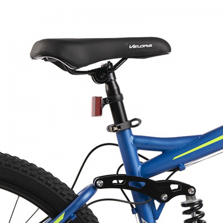 Bicicleta MTB-FS 26" VELORS Matador 2.6, cadru otel 17", manete secventiale, frane disc, 21 viteze, albastru/verde [10]