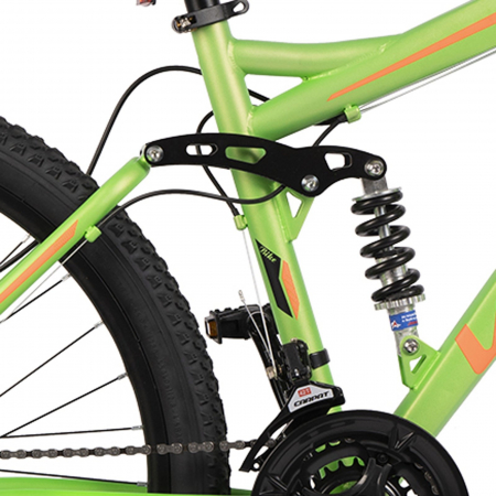 Bicicleta MTB-FS 26" VELORS Matador 2.6, cadru otel 17", manete secventiale, frane disc, 21 viteze, albastru/verde [10]