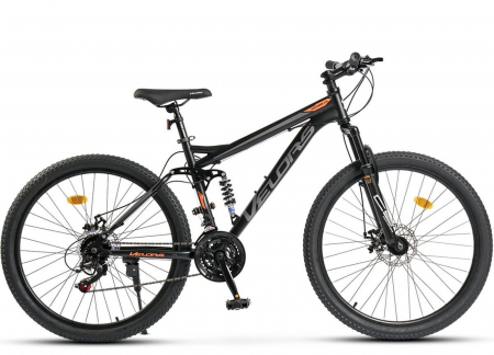 Bicicleta MTB-FS 26" VELORS Matador 2.6, cadru otel 17", manete secventiale, frane disc, 21 viteze, albastru/verde [1]