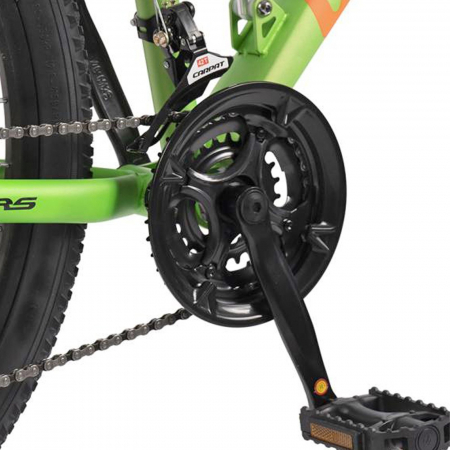 Bicicleta MTB-FS 26" VELORS Matador 2.6, cadru otel 17", manete secventiale, frane disc, 21 viteze, albastru/verde [7]