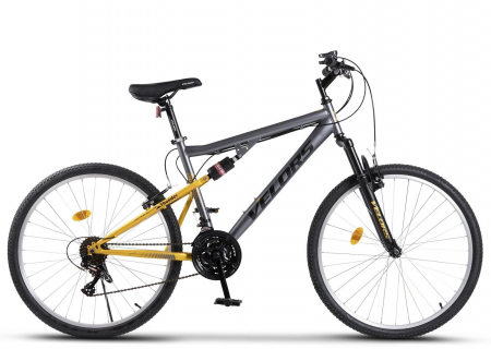 BICICLETE MTB-FS - Bicicleta MTB-FS 26" VELORS Thunder 2.6, cadru otel 17", manete index, frane V-Brake, 21 viteze