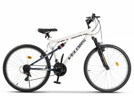 BICICLETE MTB-FS - Bicicleta MTB-FS 26" VELORS Thunder 2.6, cadru otel 17", manete index, frane V-Brake, 21 viteze