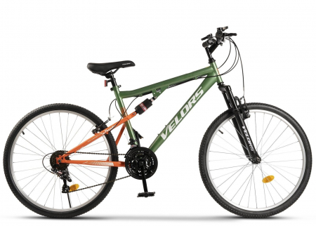 BICICLETE MTB-FS - Bicicleta MTB-FS 26" VELORS Thunder 2.6, cadru otel 17", manete index, frane V-Brake, 21 viteze