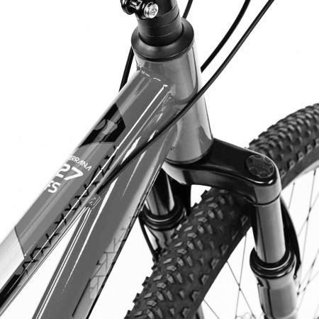 Bicicleta MTB-FS 27.5" DHS Terrana 2743, cadru otel 16.5", frane disc, 21 viteze, negru/rosu [3]