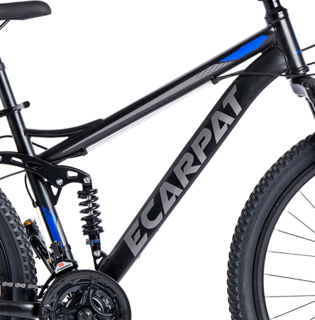 Bicicleta MTB-FS 26" E-CARPAT, cadru otel 16.5", manete secventiale, frane disc, 21 viteze [27]