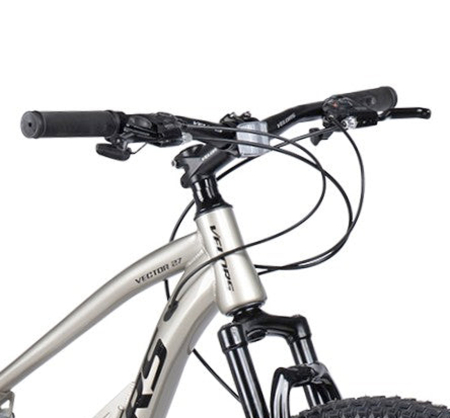 Bicicleta MTB-FS 27.5" VELORS Vector 2.7, cadru otel 17", jante magneziu, manete secventiale, frane disc, 21 viteze, argintiu [5]