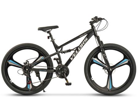 Bicicleta MTB-FS 27.5" VELORS Trail 2.7 SE, cadru otel 17", jante magneziu, manete secventiale, frane disc, 21 viteze [1]