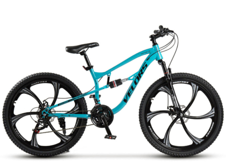 Bicicleta MTB-FS 26" VELORS Vector 2.6, cadru otel 17", jante magneziu, manete secventiale, frane disc, 21 viteze [1]