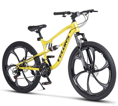BICICLETE MTB-FS - Bicicleta MTB-FS 26" VELORS Vector 2.6, cadru otel 17", jante magneziu, manete secventiale, frane disc, 21 viteze