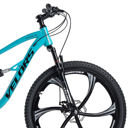 Bicicleta MTB-FS 26" VELORS Vector 2.6, cadru otel 17", jante magneziu, manete secventiale, frane disc, 21 viteze [4]
