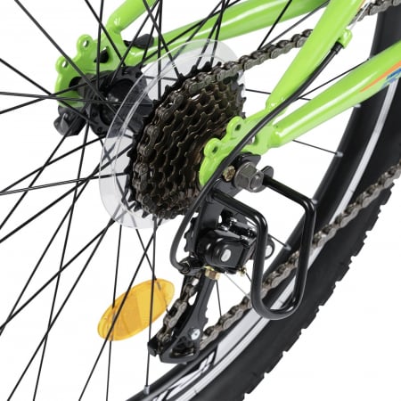 Bicicleta copii MTB-FS 20" RICH Alpin 2.0, cadru otel, manete RevoShift, frane V-Brake, 6 viteze, verde, varsta 7-10 ani [7]