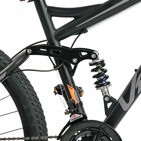 Bicicleta MTB-FS 27.5" VELORS Matador 2.7, cadru otel 17", manete secventiale, frane disc, 21 viteze, negru/gri [9]