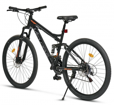 Bicicleta MTB-FS 27.5" VELORS Matador 2.7, cadru otel 17", manete secventiale, frane disc, 21 viteze, negru/gri [2]