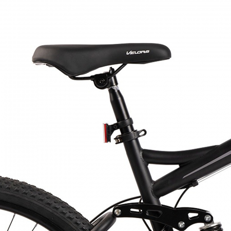 Bicicleta MTB-FS 27.5" VELORS Matador 2.7, cadru otel 17", manete secventiale, frane disc, 21 viteze, negru/gri [10]