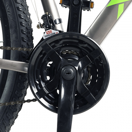 Bicicleta MTB-HT 29" X-FACT Atlas, cadru aluminiu 18", manete RevoShift, frane hidraulice, 21 viteze, gri/verde [6]