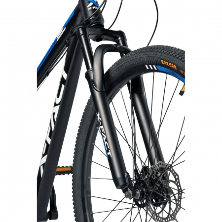 Bicicleta MTB-HT 29" X-FACT Atlas, cadru aluminiu 18", manete RevoShift, frane hidraulice, 21 viteze, negru/albastru [3]