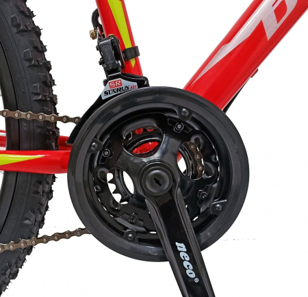 Bicicleta MTB-HT 24" BR Storm One, cadru otel 14", manete secventiale, frane disc, 21 viteze [7]