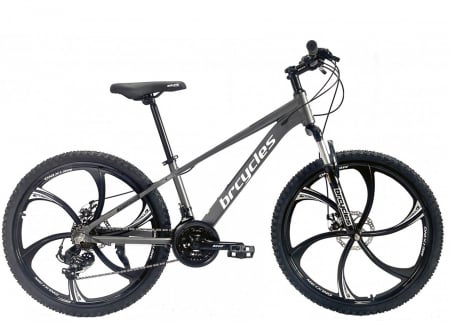 BICICLETE - Bicicleta MTB-HT 24" BR Tornado ProMG, cadru aluminiu 13", jante magneziu, manete secventiale, frane disc, 21 viteze, negru