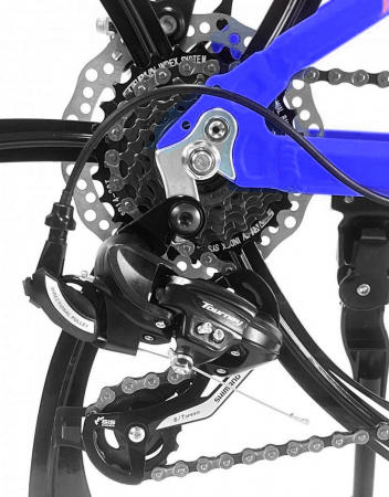 Bicicleta MTB-HT 24" BR Tornado ProMG, cadru aluminiu 13", jante magneziu, manete secventiale, frane disc, 21 viteze, negru [6]