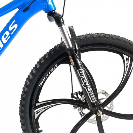 Bicicleta MTB-HT 24" BR Tornado ProMG, cadru aluminiu 13", jante magneziu, manete secventiale, frane disc, 21 viteze, negru [2]