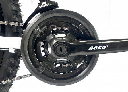 Bicicleta MTB-HT 24" BR Tornado ProMG, cadru aluminiu 13", jante magneziu, manete secventiale, frane disc, 21 viteze, negru [2]