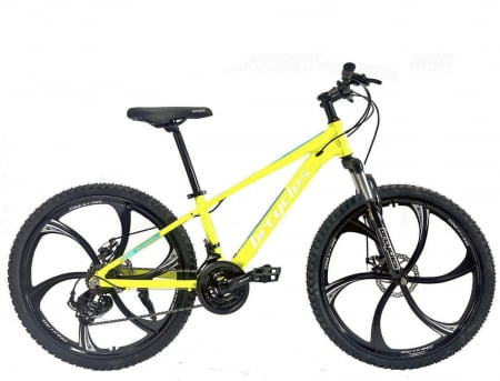 BICICLETE - Bicicleta MTB-HT 24" BR Tornado ProMG, cadru aluminiu 13", jante magneziu, manete secventiale, frane disc, 21 viteze, negru