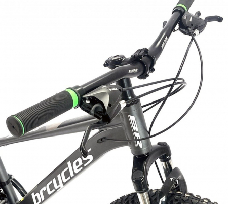 Bicicleta MTB-HT 24" BR Tornado ProMG, cadru aluminiu 13", jante magneziu, manete secventiale, frane disc, 21 viteze, negru [4]